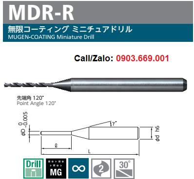 Mũi khoan micro siêu nhỏ NSTOOL MDR-R-(0.61-0.7)