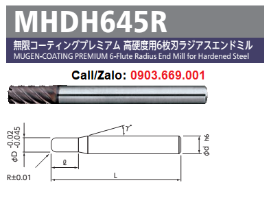 Dao phay radius NSTOOL MHDH645R-12xR2